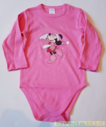 Disney Minnie Bébi Hosszú Ujjú Body (Hópelyhes)(92cm, 1,5-2 év, Pink) UTOLSÓ DARAB