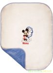   Disney Mickey Wellsoft Béléses Pamut Takaró (70X90cm)(Drapp/Kék)