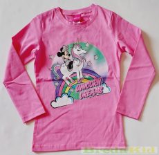 Disney Minnie Hosszú Ujjú Póló (Unikornis)(Szürke, Pink, Fehér)(74-122cm)
