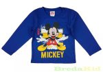   Disney Mickey Hosszú Ujjú Póló  (Kék, Szürke)(74-110cm)