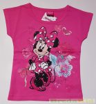   Disney Minnie Rövid Ujjú Póló (Virágos)(Fehér, Rózsaszínek, Pink, Szürke, Kék)(86-128cm)