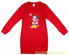 Disney Minnie Hosszú Ujjú Ruha (Karácsonyi)(Piros, Fekete)