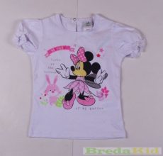 Disney Minnie Bébi Rövid Ujjú Póló (Fehér, Rózsaszín)