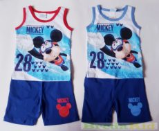 Disney Mickey Trikós Együttes (Piros, Kék)(74cm, 86cm, 98cm) UTOLSÓ DARABOK