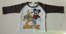 Disney Mickey (Plutó) Bébi Hosszú Ujjú Póló (Szürke Adventure)(92cm, 1,5-2 év) UTOLSÓ DARAB