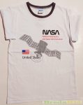 Fiú NASA Mintás Rövid Ujjú Póló (Fehér)