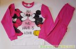   Disney Minnie Pizsama (116cm, 128cm, 134cm, 140cm)(Love)(Rózsa, Pink) UTOLSÓ DARABOK