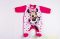 Disney Minnie Bébi Bolyhos Egybe Rugdalózó (Pöttyös Cicás)(50cm, Rózsaszín Lábfejes) UTOLSÓ DARAB