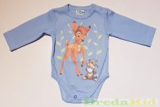 Disney Bambi Bébi Fiú Hosszú Ujjú Body (62cm, 3 hó, Kék) UTOLSÓ DARAB