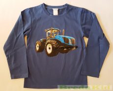Fiú Traktor Mintás Hosszú Ujjú Póló (Egyszínű Kék, Szürke)(86cm, 116cm) UTOLSÓ DARABOK