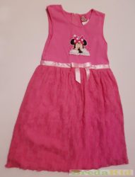 Disney Minnie Ujjatlan Masnis-Csipkés Nyári Ruha (116cm, 5 év, Rózsaszín) UTOLSÓ DARAB