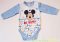 Disney Mickey Bébi Hosszú Ujjú Body (Be Happy)(74cm, Világoskék, Középkék) UTOLSÓ DARABOK