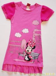 Disney Minnie Rövid Ujjú Ruha (Rózsaszin, Fehér, Pink)(Alja és ujja muszlinos)