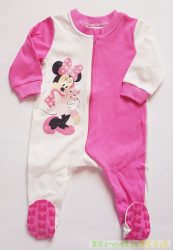 Disney Minnie Bébi Vékony Overál Pizsama / Talpas Egybe Rugdalózó (86cm, 1-1,5 év, Pink) UTOLSÓ DARABOK