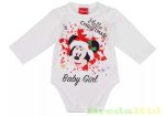   Disney Minnie Bébi Hosszú Ujjú Body (Karácsonyi)(Hello Christmas Baby Girl)