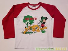 Disney Mickey (Plutó) Hosszú Ujjú Póló (Piros, Szürke, Zöld)(74cm, 80cm, 86cm, 104cm)