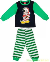 Disney Mickey Pizsama (Zöld/Kék Karácsonyi)(80-116cm)