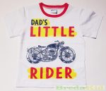  Fiú Motoros Rövid Ujjú Póló (Fehér/Piros)(Dad's Little Rider)