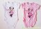 Disney Minnie Bébi Rövid Ujjú Tüll Nyakrészes Body (Fehér, Rózsaszín)