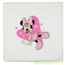 Disney Minnie Bébi Tetra- Textil Kifogó Törölköző (140X140cm)(Szívecskés)