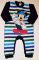 Disney Mickey Bébi Bolyhos Egybe Csíkos Rugdalozó (62cm, 80cm, Sötétkék) UTOLSÓ DARABOK