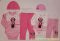 Disney Minnie Bébi 3 Részes Szett (Body, Nadrág, Sapka)(Szívecskés Csikos)(80cm, 1 év, Rózsaszín) UTOLSÓ DARAB