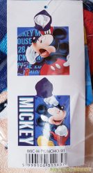 Disney Mickey Poncsó (2-7 éves korig)(55x110cm) UTOLSÓ DARAB