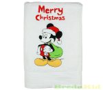   Disney Mickey Hímzett Flottír Törölköző (140X70)(Karácsony Fehér)