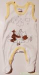   Disney Micimackó (Tigris, Füles) Unisex Bébi Ujjatlan Rugdalózó (68cm, 6 hó, Sárga, Krém, Rózsa, Kék) UTOLSÓ DARABOK