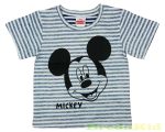   Disney Mickey Rövid Ujjú Póló (Csíkos)(Kék, Piros, Szürke)(86-110cm)