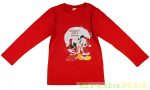   Disney Minnie és Mickey Hosszú Ujjú Póló (Karácsonyi Piros)(104-140cm)