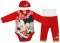 Disney Minnie Bébi 3 Részes Szett (Karácsonyi)(Body, Nadrág, Sapka)(Fehér, Piros Ujjú)(56-86cm)