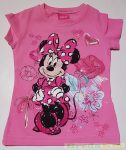   Disney Minnie Rövid Ujjú Póló (Virágos)(Fehér, Rózsa, Pink, Szürke)(86-122cm)