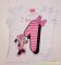 Disney Minnie Bébi Szülinapos Rövid Ujjú Póló (86cm, 92cm, Pink, Fehér) 